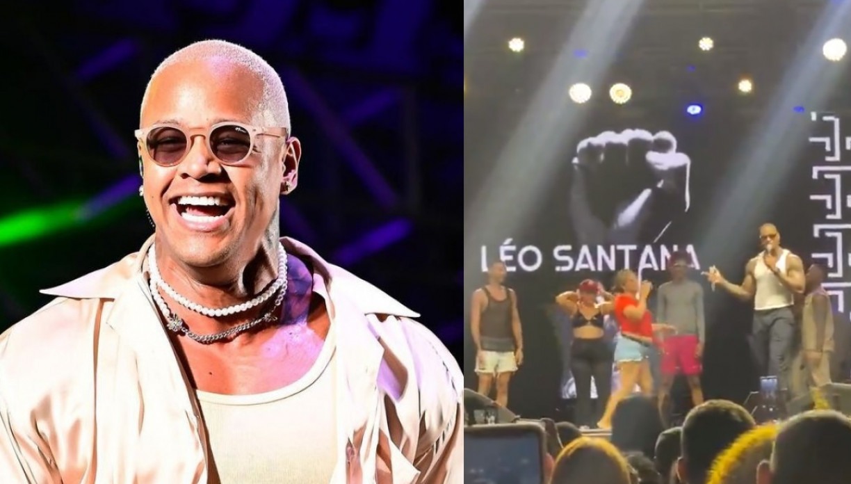 Leo Santana expulsa fã de palco