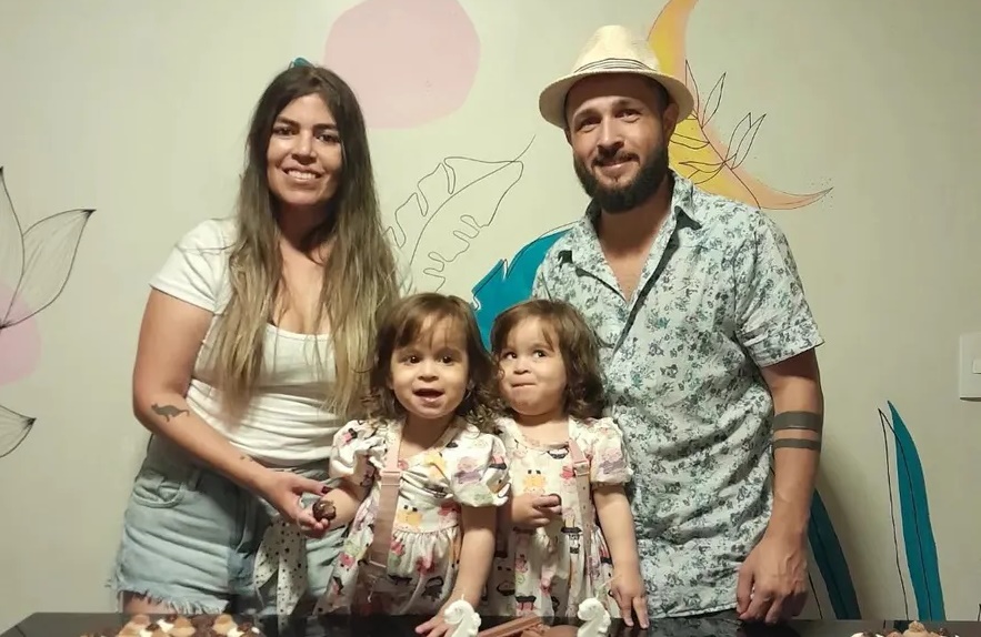 Raquel Pacheco e o ex posam juntos