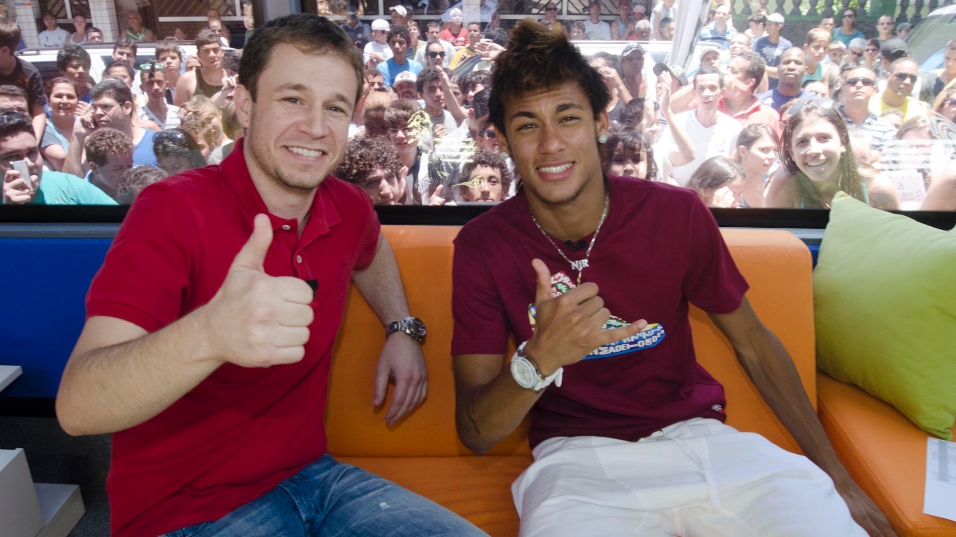 Neymar e Tiago Leifert são amigos
