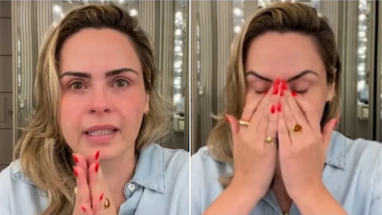 Ana Paula Renault chora após ser acusada de mentir sobre traição