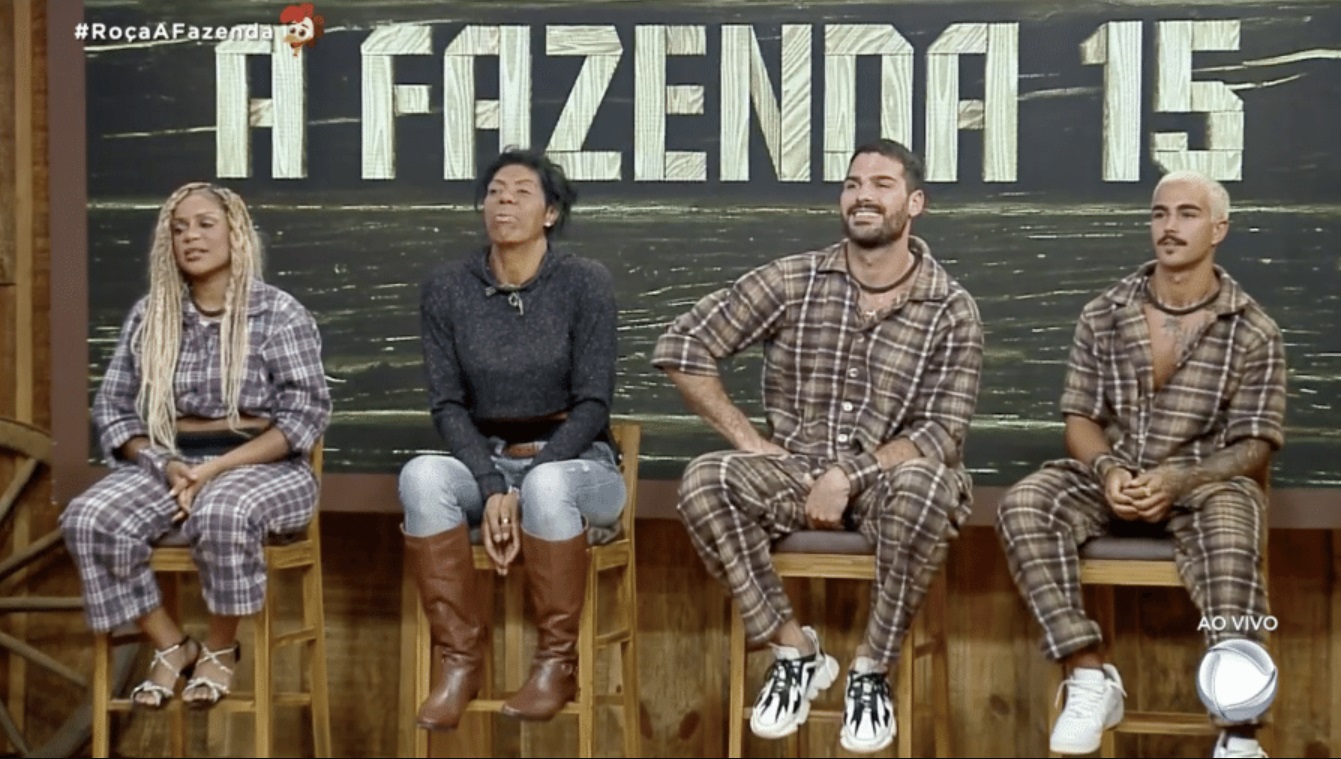 ‘A Fazenda 15’: Cariúcha, Fu, Shay e Yuri estão na Roça