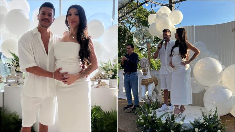 Arthur Aguiar e Jheny Santucci serão pais de um menino