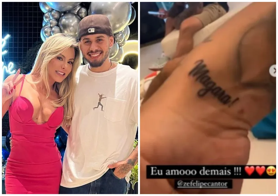 Zé Felipe e a mãe entram em 'atrito' após tattoo