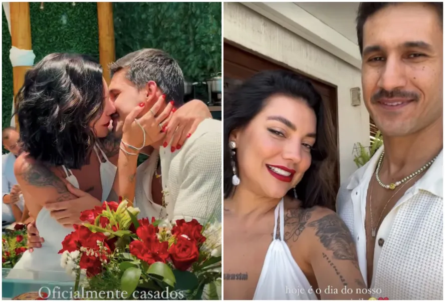 Gabi Prado e Thiago Gomes se casam após dois anos juntos
