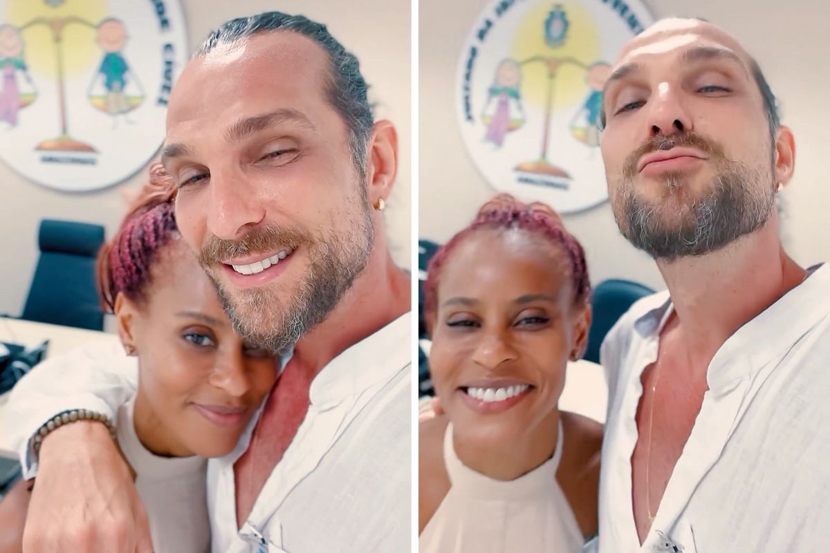 Aline Wirley e Igor estão muito felizes com a nova adição à família