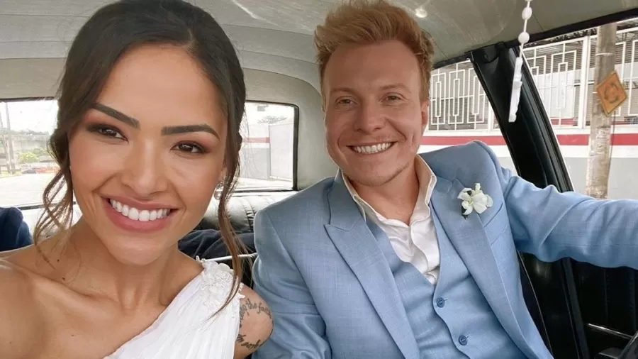 Gabi Luthai e Téo Teló estão unidos e felizes