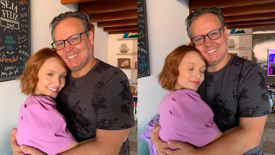 Larissa Manoela em momentos mais felizes com o pai