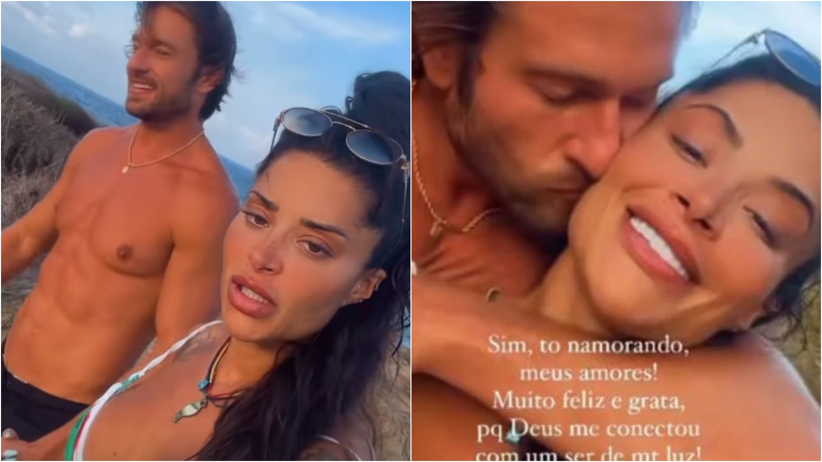 Aline Campos ao lado de seu novo amor, Felipe