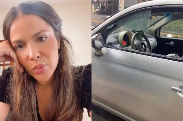 Gyselle Soares chora ao passar por susto em SP