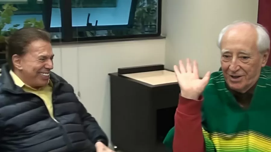 Zé Celso e Silvio Santos em reunião em 2017.