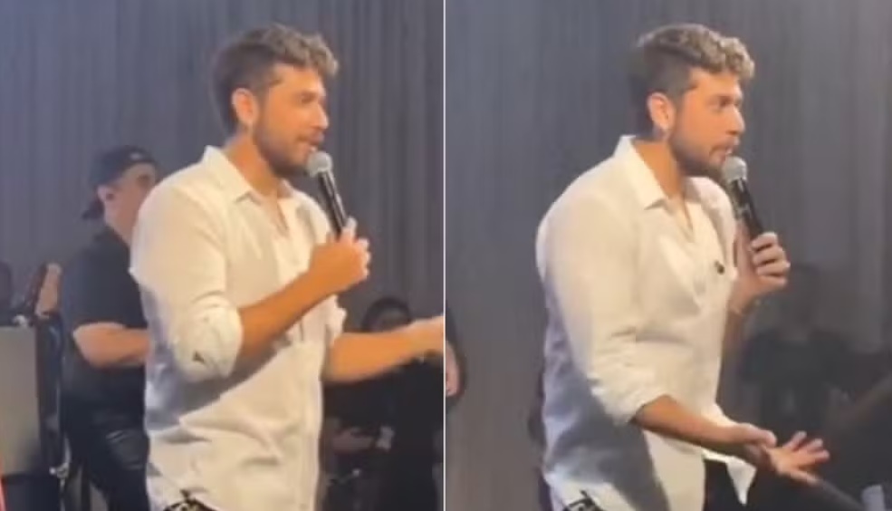 Gustavo Mioto reclama de gracinha de fã em show