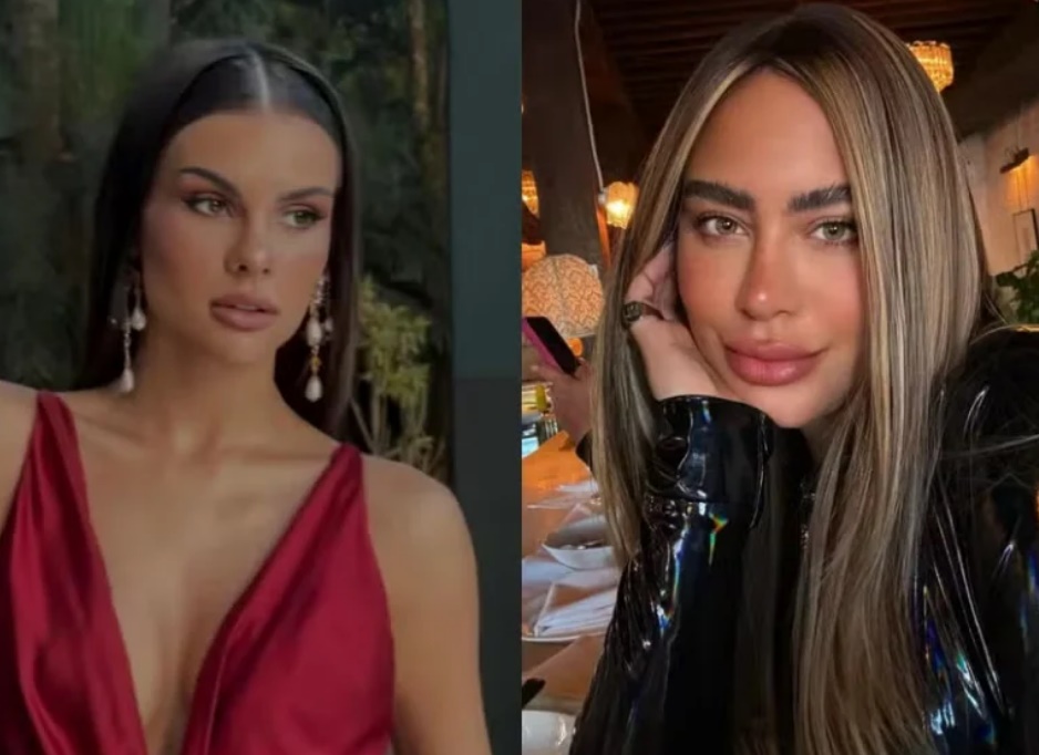 Rafaella Santos ajuda Amanda Kimberlly.