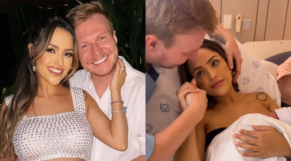 Gabi Luthai e Teo Teló são papais