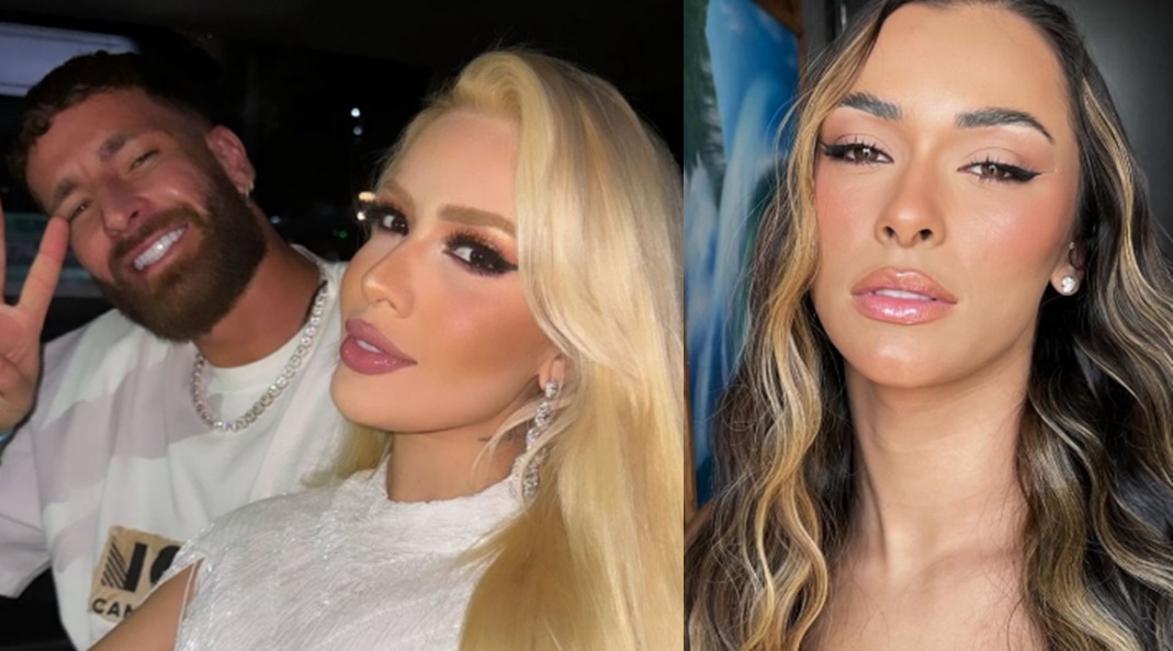 Karoline Lima foi ao aniversário dos filhos de Léo Pereira e Tatá Castro